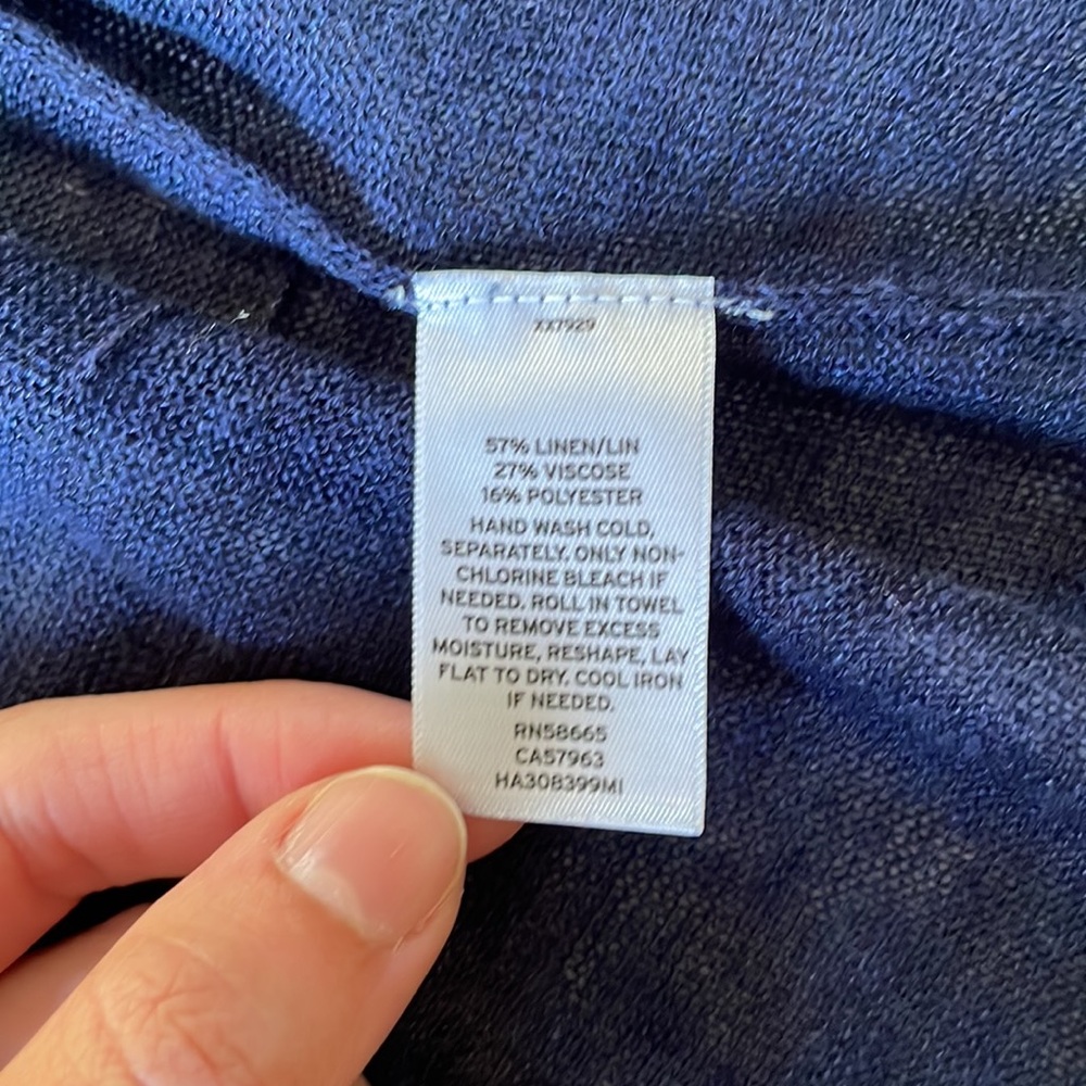 Halogen Side Slit Cardigan - Blue - Picture 11 of 16